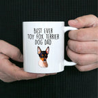 Best Ever Toy Fox Terrier Dog Dad Custom Ceramic Coffee Mug