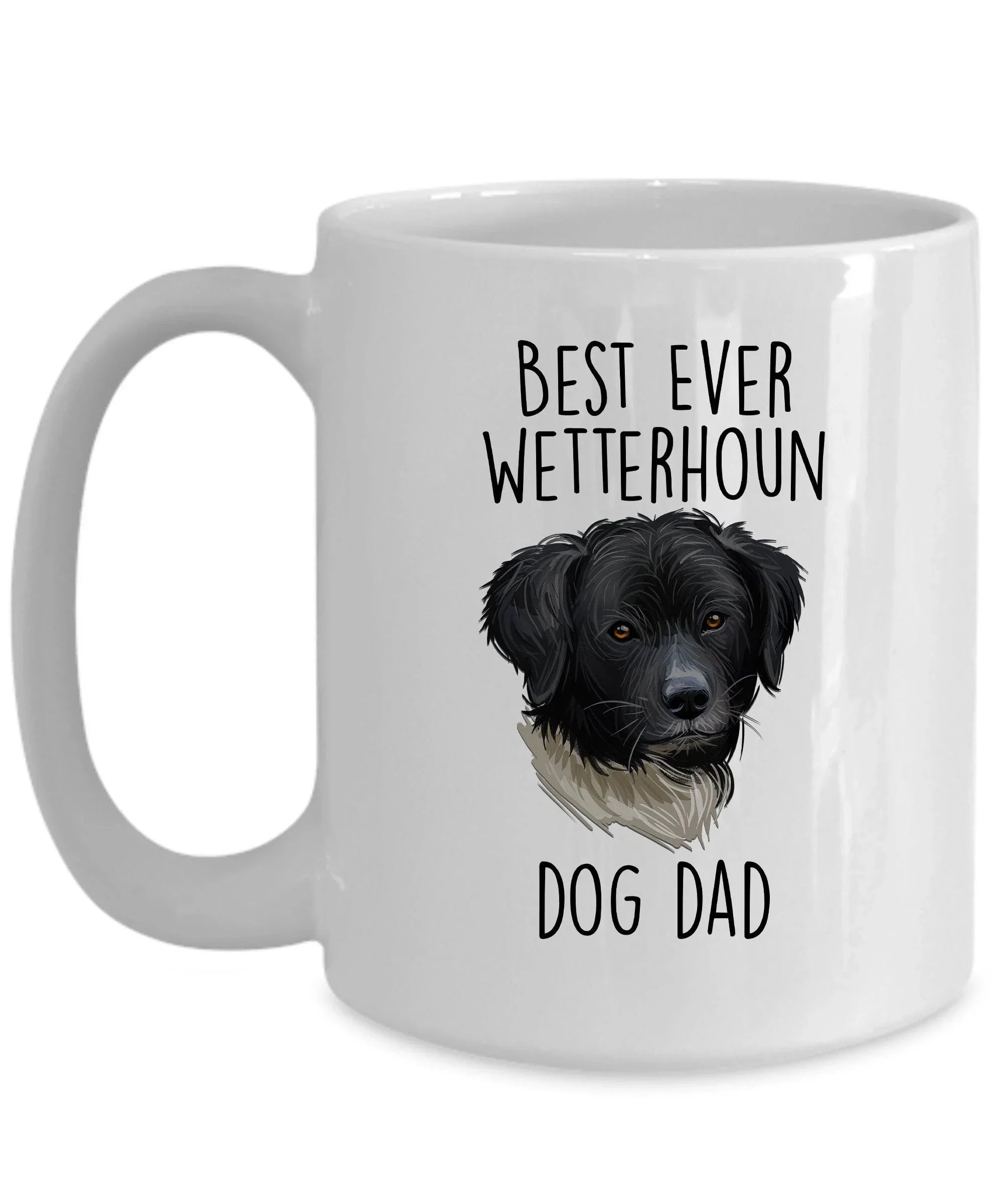 Best Ever Wetterhoun Dog Dad Custom Ceramic Coffee Mug