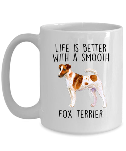 Best Ever Smooth Fox Terrier Dog Mom Ceramic Coffee Mug - Mallard Moon Gift Shop