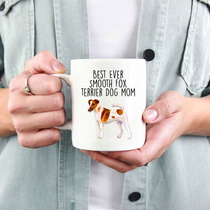 Best Ever Smooth Fox Terrier Dog Mom Ceramic Coffee Mug - Mallard Moon Gift Shop