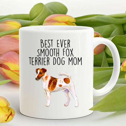 Best Ever Smooth Fox Terrier Dog Mom Ceramic Coffee Mug - Mallard Moon Gift Shop
