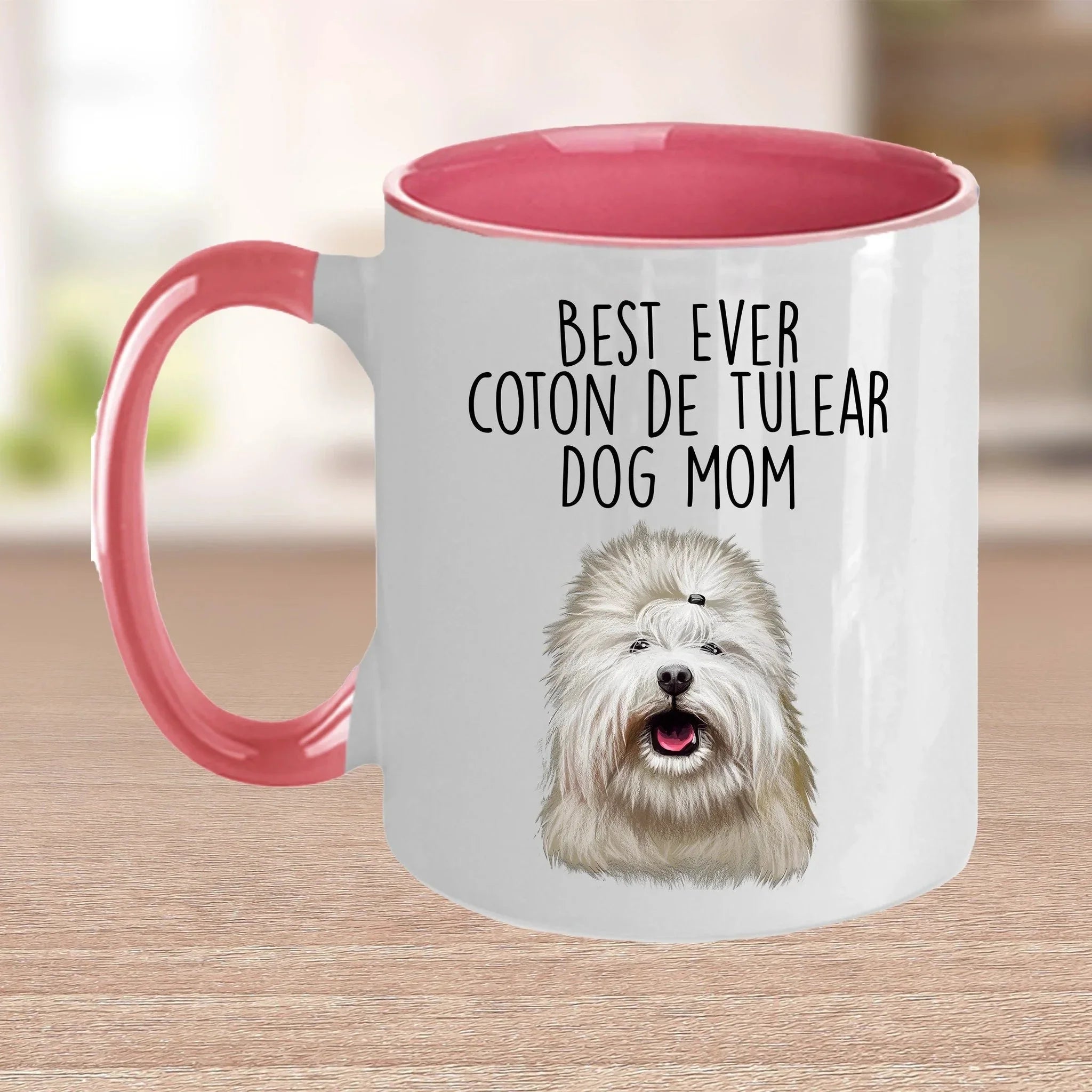 Best Ever Coton de Tulear Dog Mom Custom Ceramic Coffee Mug