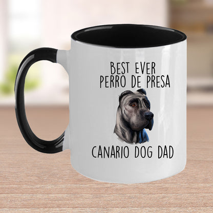 Best Ever Perro de Presa Canario Funny Dog Dad Custom Ceramic Coffee Mug - Mallard Moon Gift Shop