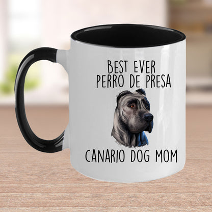 Best Ever Perro de Presa Canario Funny Dog Mom Custom Ceramic Coffee Mug - Mallard Moon Gift Shop