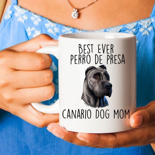 Best Ever Perro de Presa Canario Funny Dog Mom Custom Ceramic Coffee Mug - Mallard Moon Gift Shop
