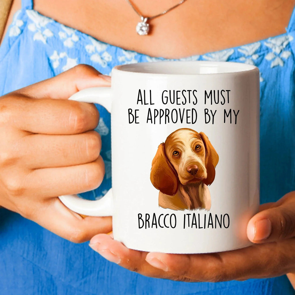 Bracco Italiano Dog Custom Coffee Mug - Guests Must Be Approved