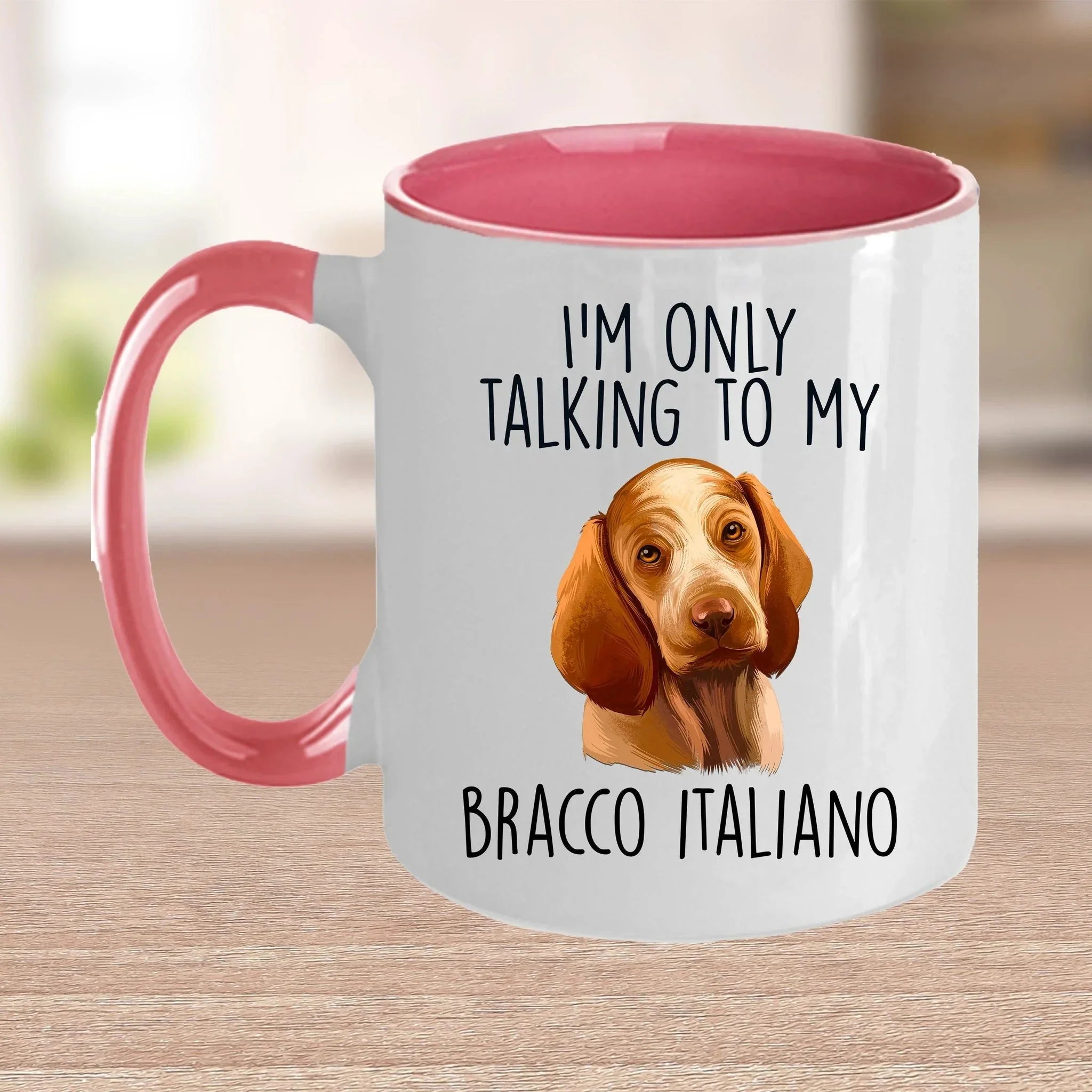 Bracco Italiano Funny Custom Coffee Mug I'm Only Talking to my Dog