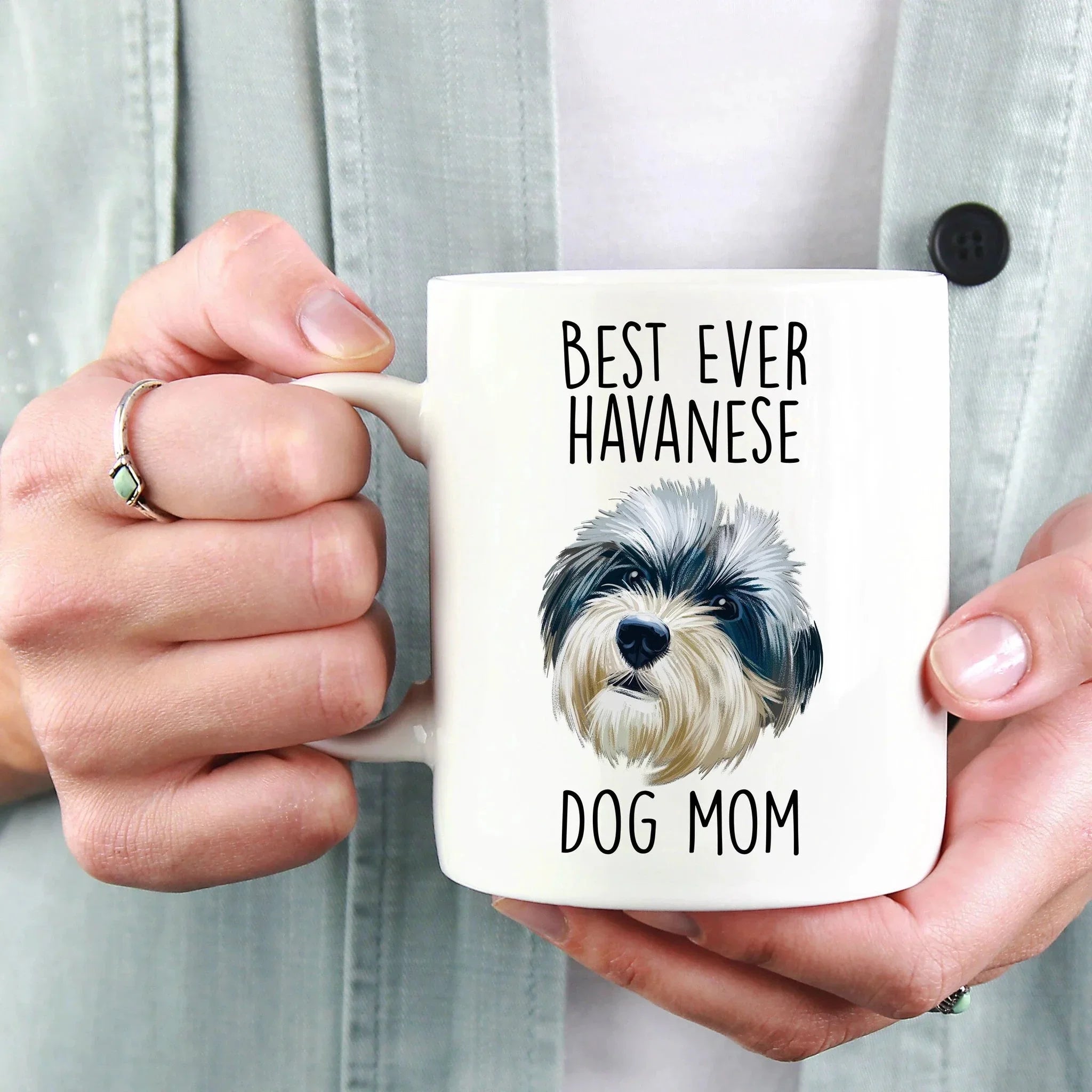 Best Ever Havanese Dog Mom Funny Custom Coffee Mug