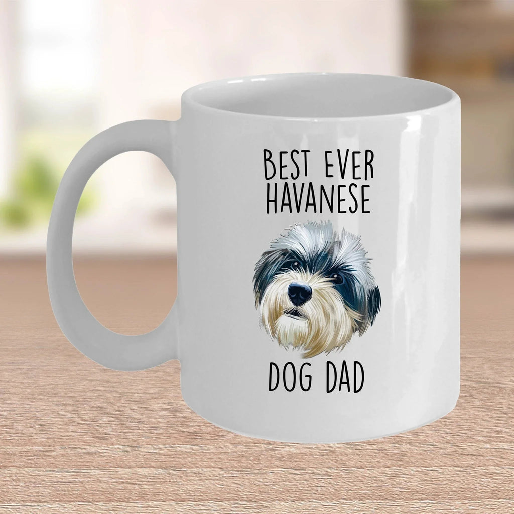 Best Ever Havanese Dog Dad Funny Custom Coffee Mug