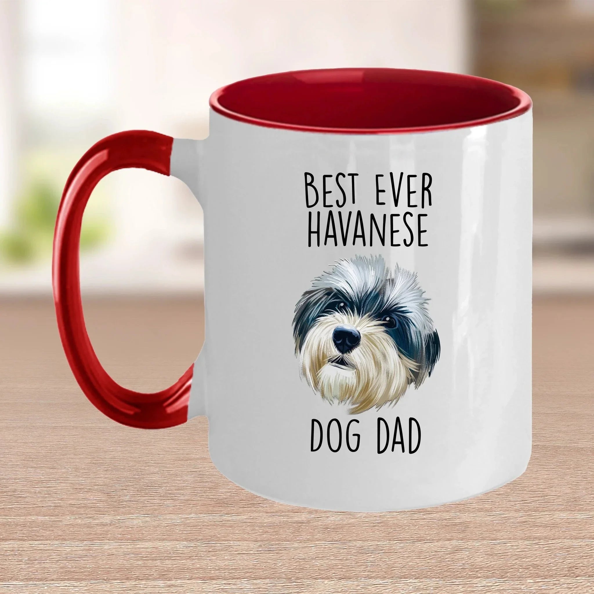 Best Ever Havanese Dog Dad Funny Custom Coffee Mug