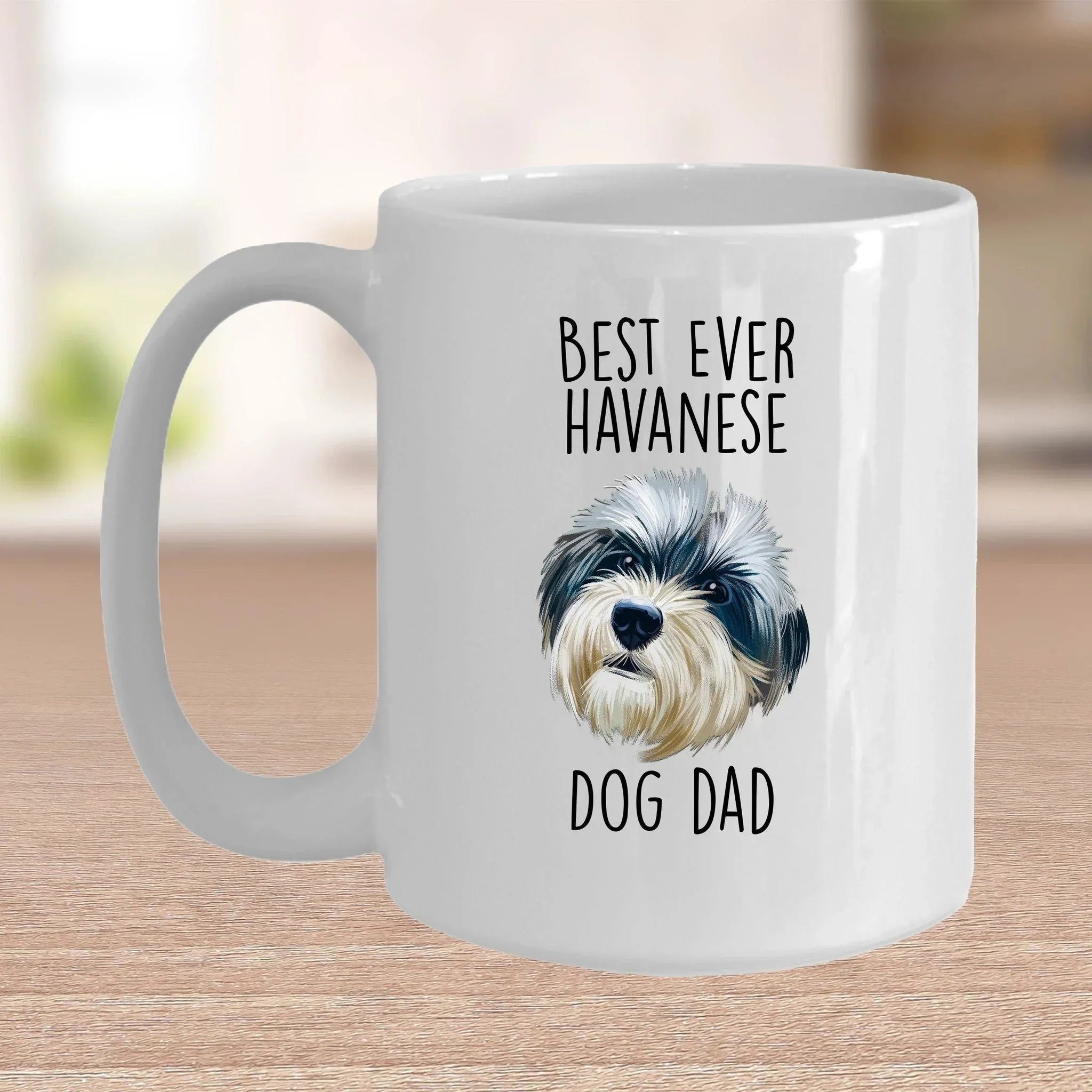 Best Ever Havanese Dog Dad Funny Custom Coffee Mug