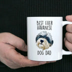 Best Ever Havanese Dog Dad Funny Custom Coffee Mug
