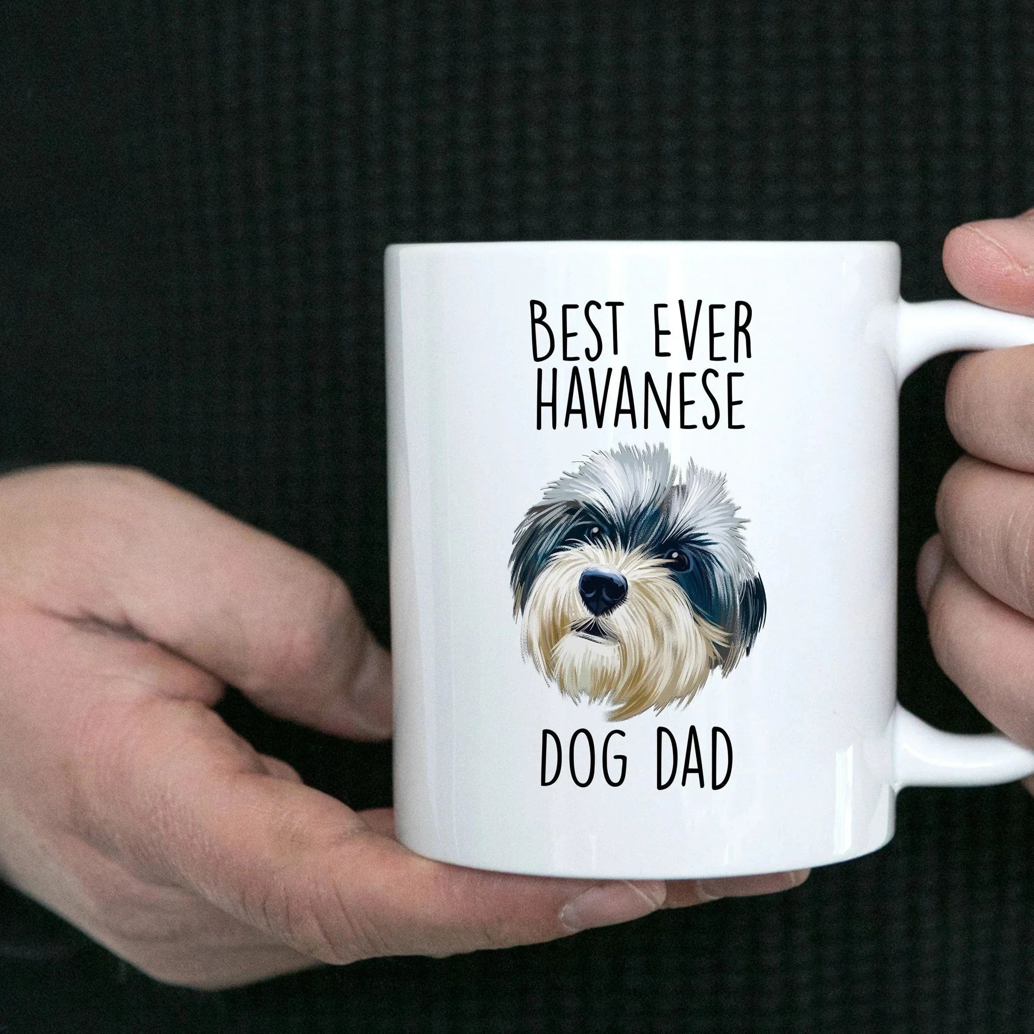 Best Ever Havanese Dog Dad Funny Custom Coffee Mug