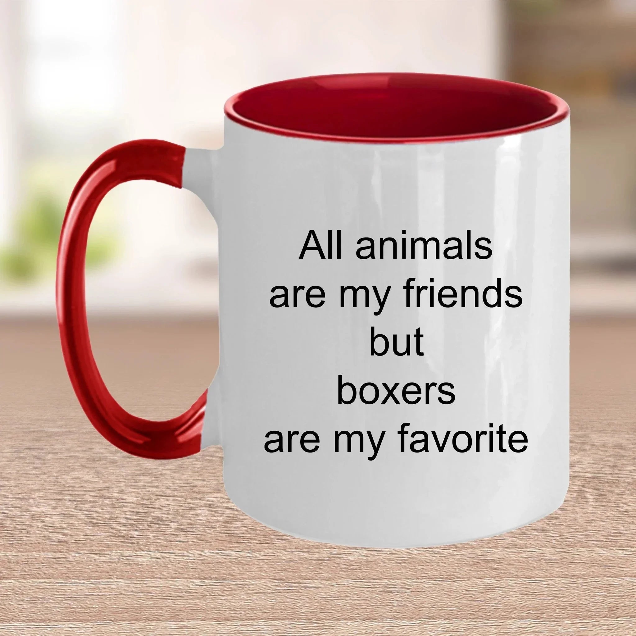 Boxer dog lover gift - all animals are my friends but boxers are my favorite