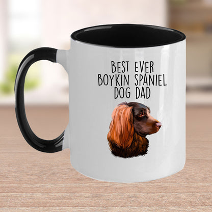 Boykin Spaniel Best Dog Dad Custom Ceramic Coffee Mug Birthday Father's Day - Mallard Moon Gift Shop