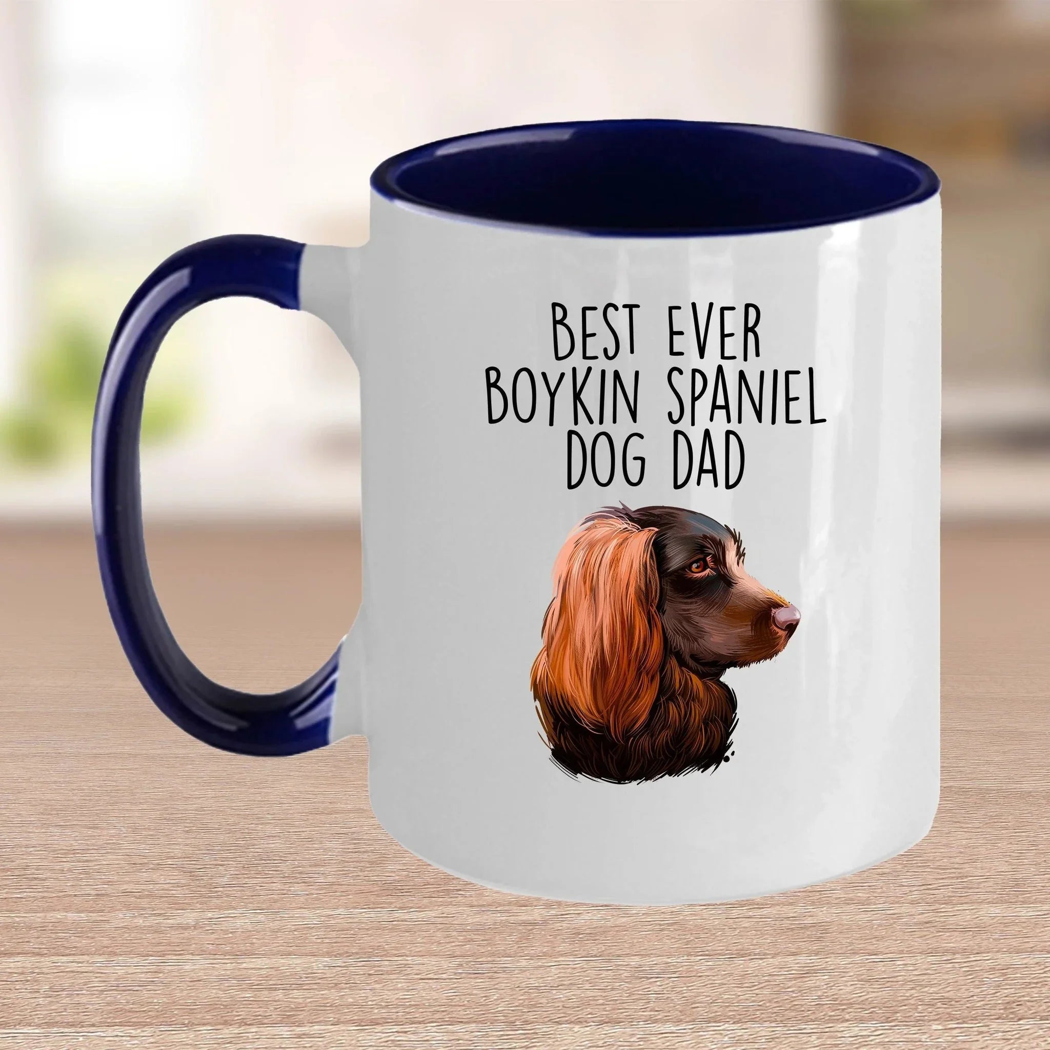 Boykin Spaniel Best Dog Dad Custom Ceramic Coffee Mug Birthday Father's Day