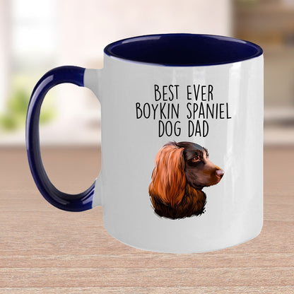 Boykin Spaniel Best Dog Dad Custom Ceramic Coffee Mug Birthday Father's Day - Mallard Moon Gift Shop