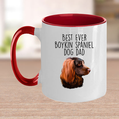 Boykin Spaniel Best Dog Dad Custom Ceramic Coffee Mug Birthday Father's Day - Mallard Moon Gift Shop