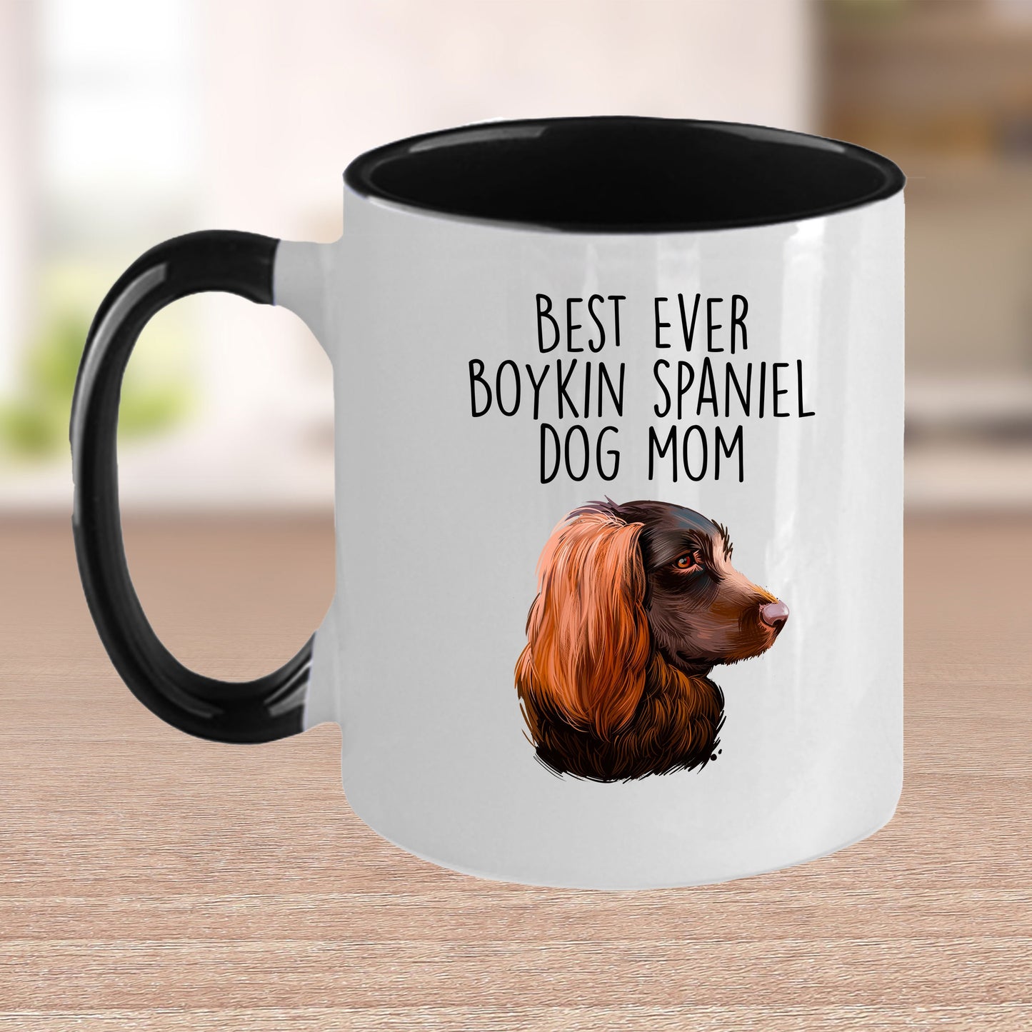 Boykin Spaniel Best Dog Mom Custom Ceramic Coffee Mug Birthday Father's Day - Mallard Moon Gift Shop