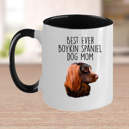 Boykin Spaniel Best Dog Mom Custom Ceramic Coffee Mug Birthday Father's Day - Mallard Moon Gift Shop