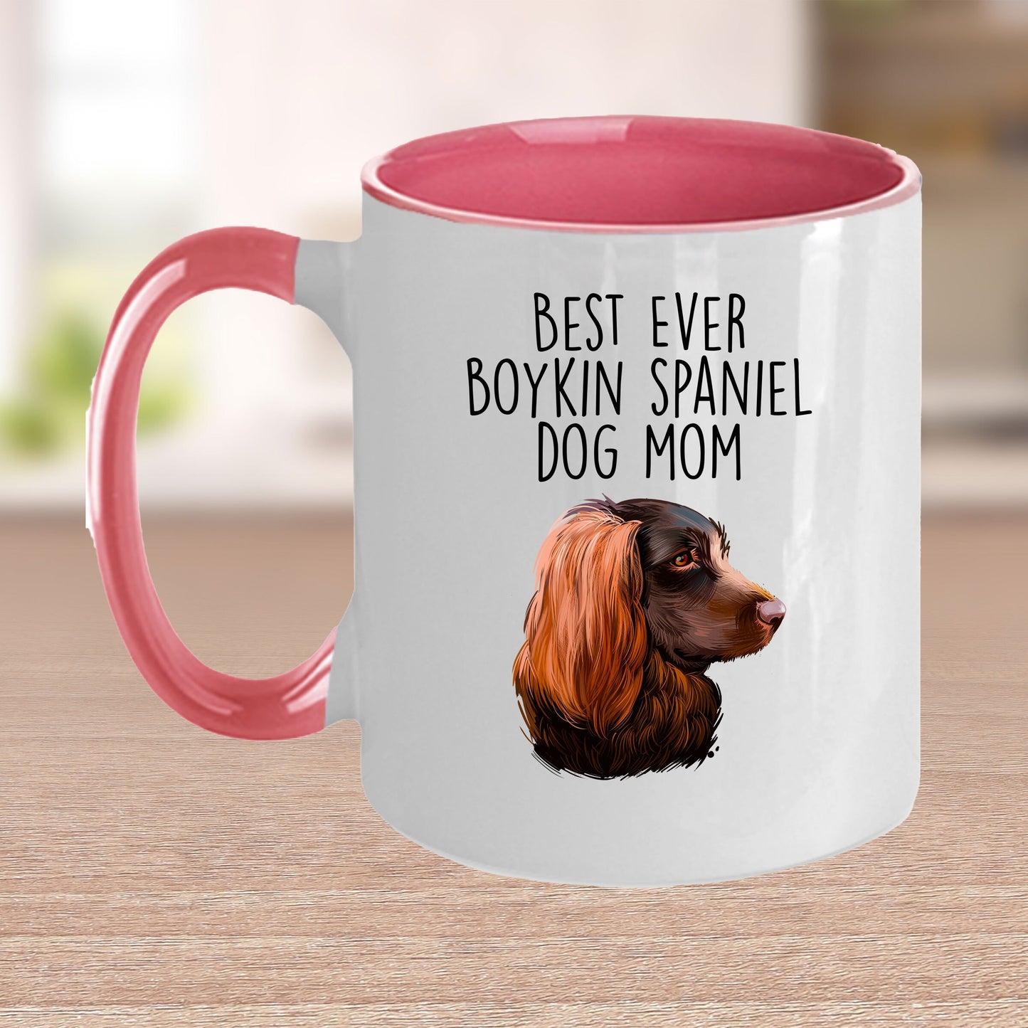 Boykin Spaniel Best Dog Mom Custom Ceramic Coffee Mug Birthday Father's Day - Mallard Moon Gift Shop