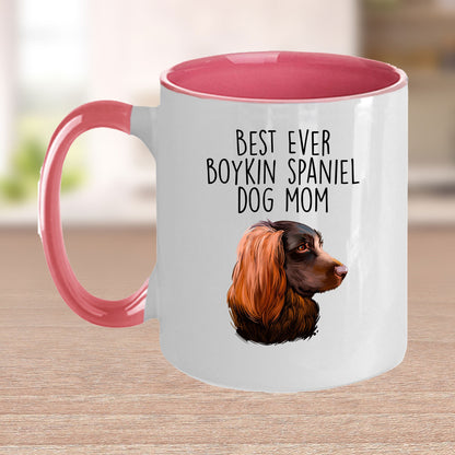 Boykin Spaniel Best Dog Mom Custom Ceramic Coffee Mug Birthday Father's Day - Mallard Moon Gift Shop
