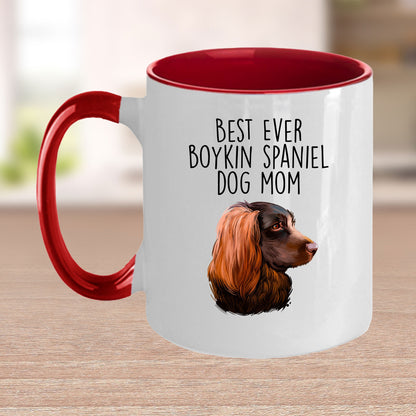 Boykin Spaniel Best Dog Mom Custom Ceramic Coffee Mug Birthday Father's Day - Mallard Moon Gift Shop