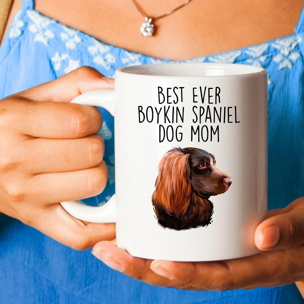Boykin Spaniel Best Dog Mom Custom Ceramic Coffee Mug Birthday Father's Day