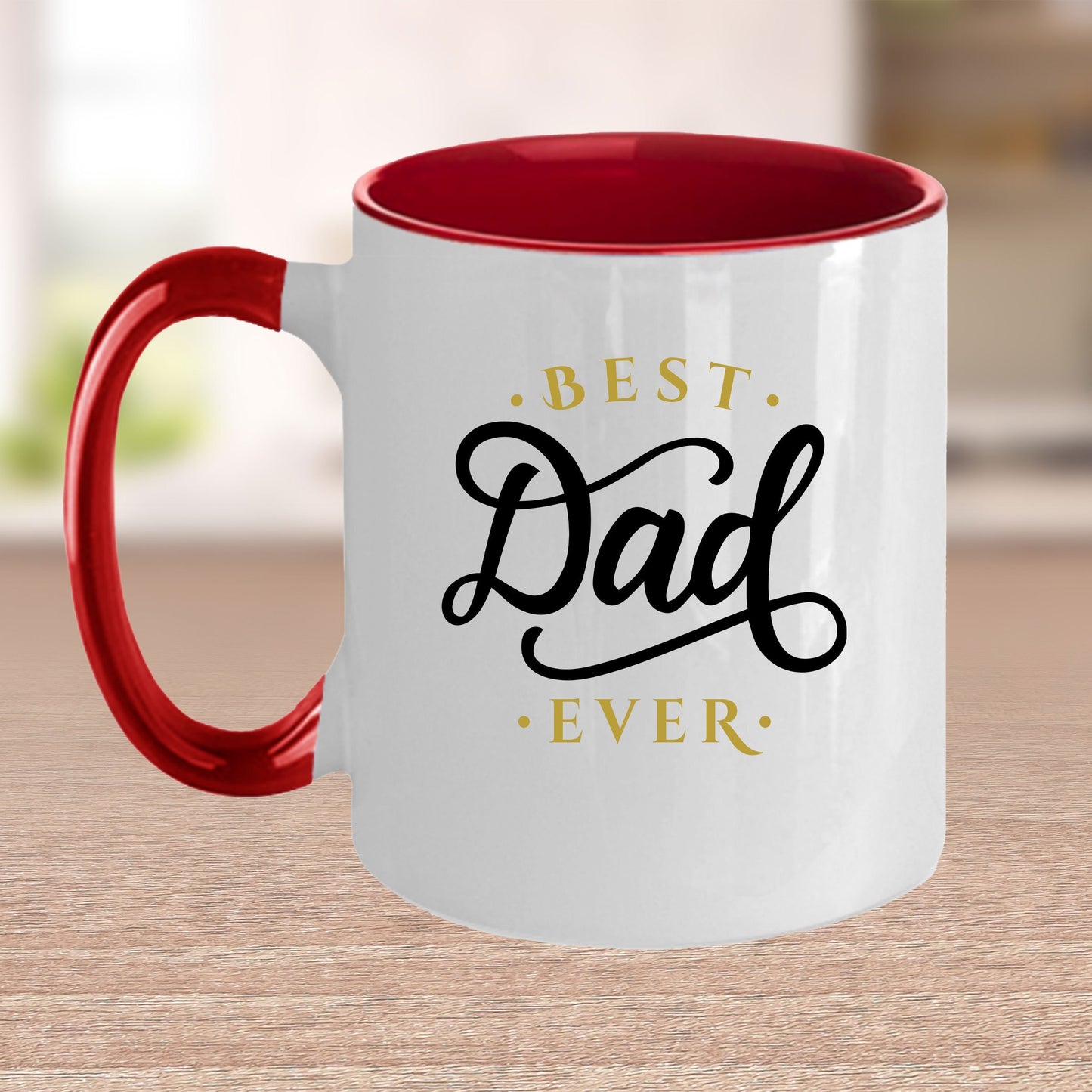 Best Dad Ever Custom Ceramic Coffee Mug Father's Day Birthday - Mallard Moon Gift Shop