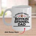 Boykin Spaniel World's Best Dog Dad Custom Ceramic Coffee Mug Father's Day Birthday