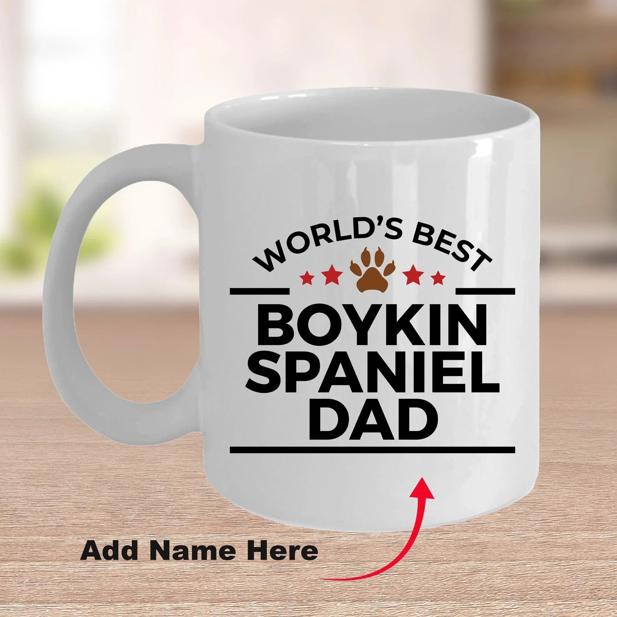 Boykin Spaniel World's Best Dog Dad Custom Ceramic Coffee Mug Father's Day Birthday
