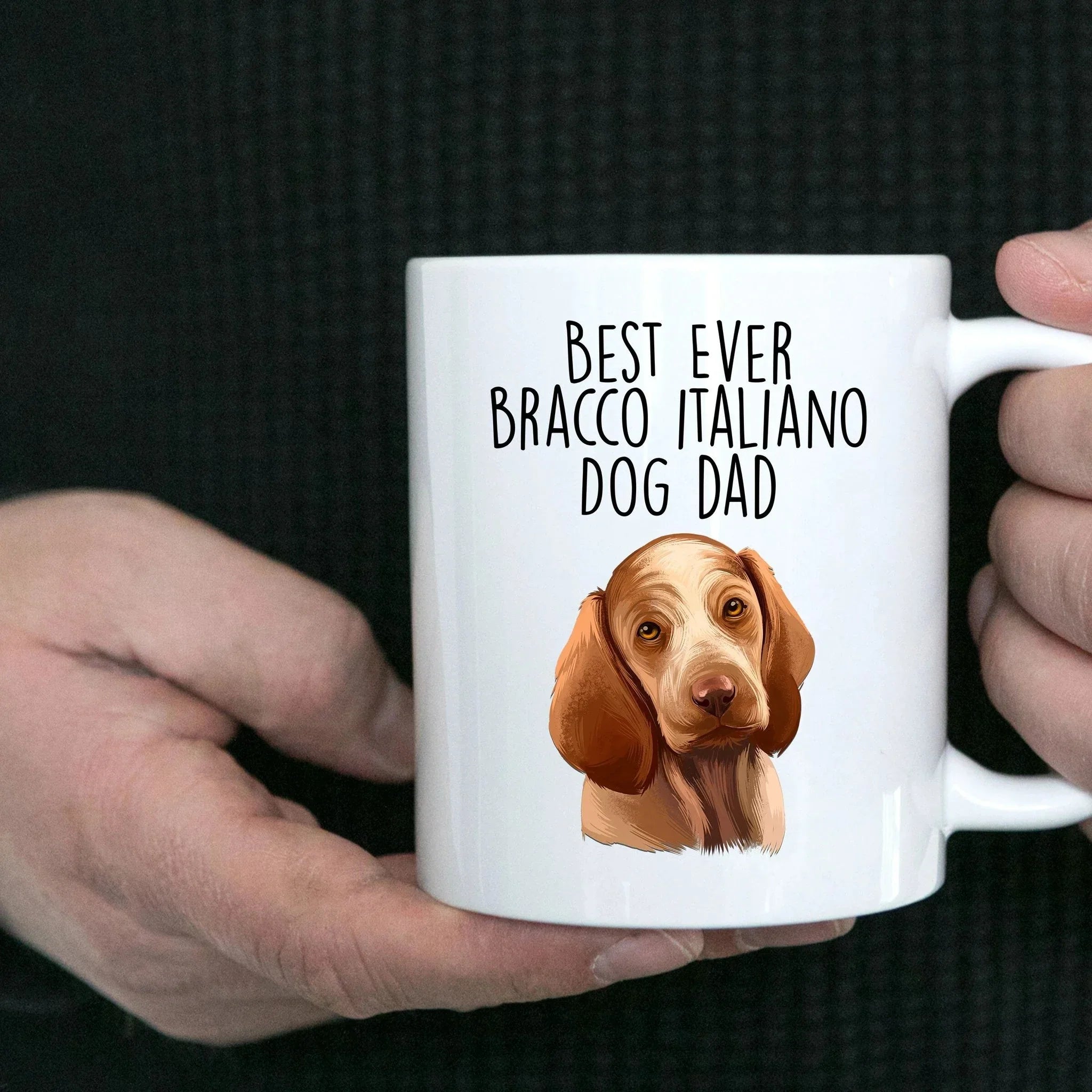 Best Ever Bracco Italiano Dog Dad Custom Ceramic Coffee Mug