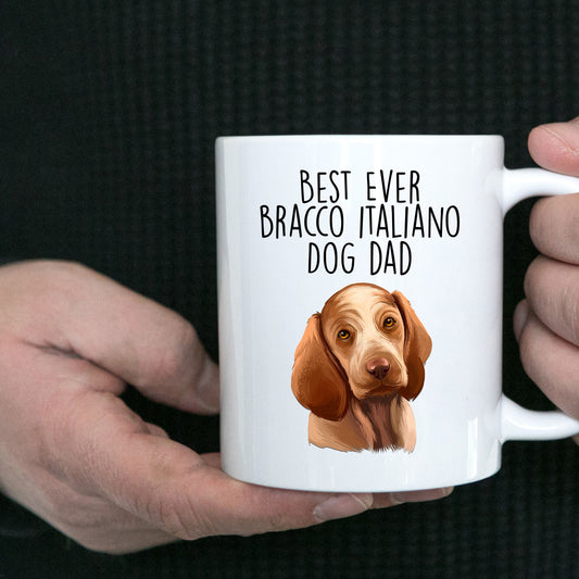 Best Ever Bracco Italiano Dog Dad Custom Ceramic Coffee Mug