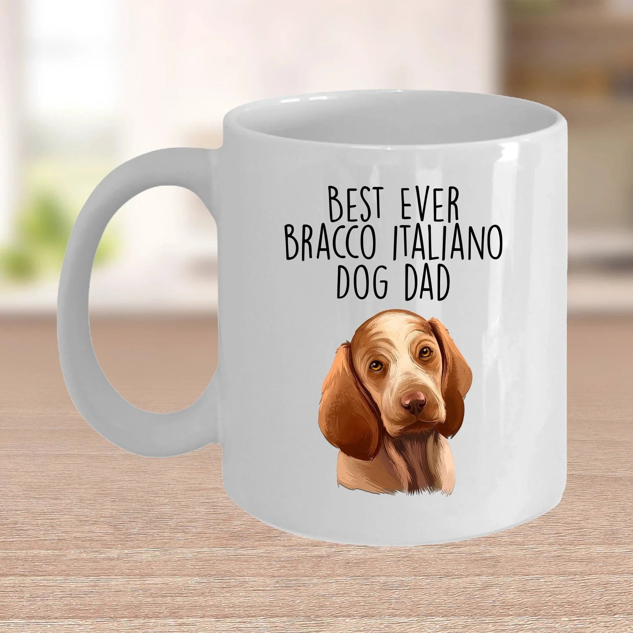 Best Ever Bracco Italiano Dog Dad Custom Ceramic Coffee Mug