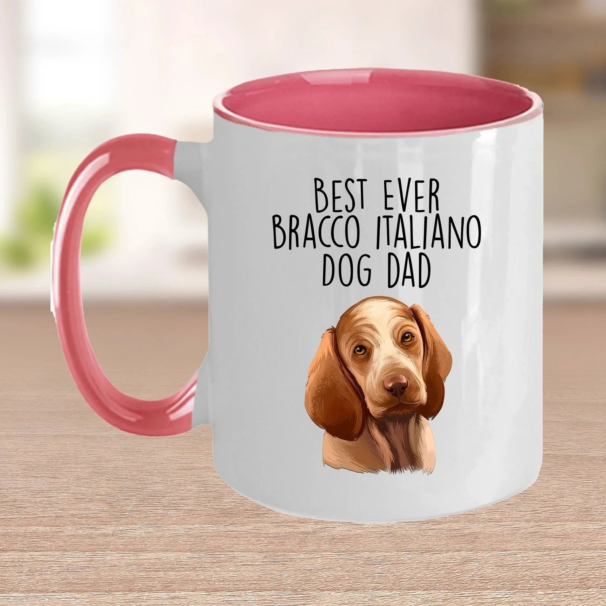 Best Ever Bracco Italiano Dog Dad Custom Ceramic Coffee Mug