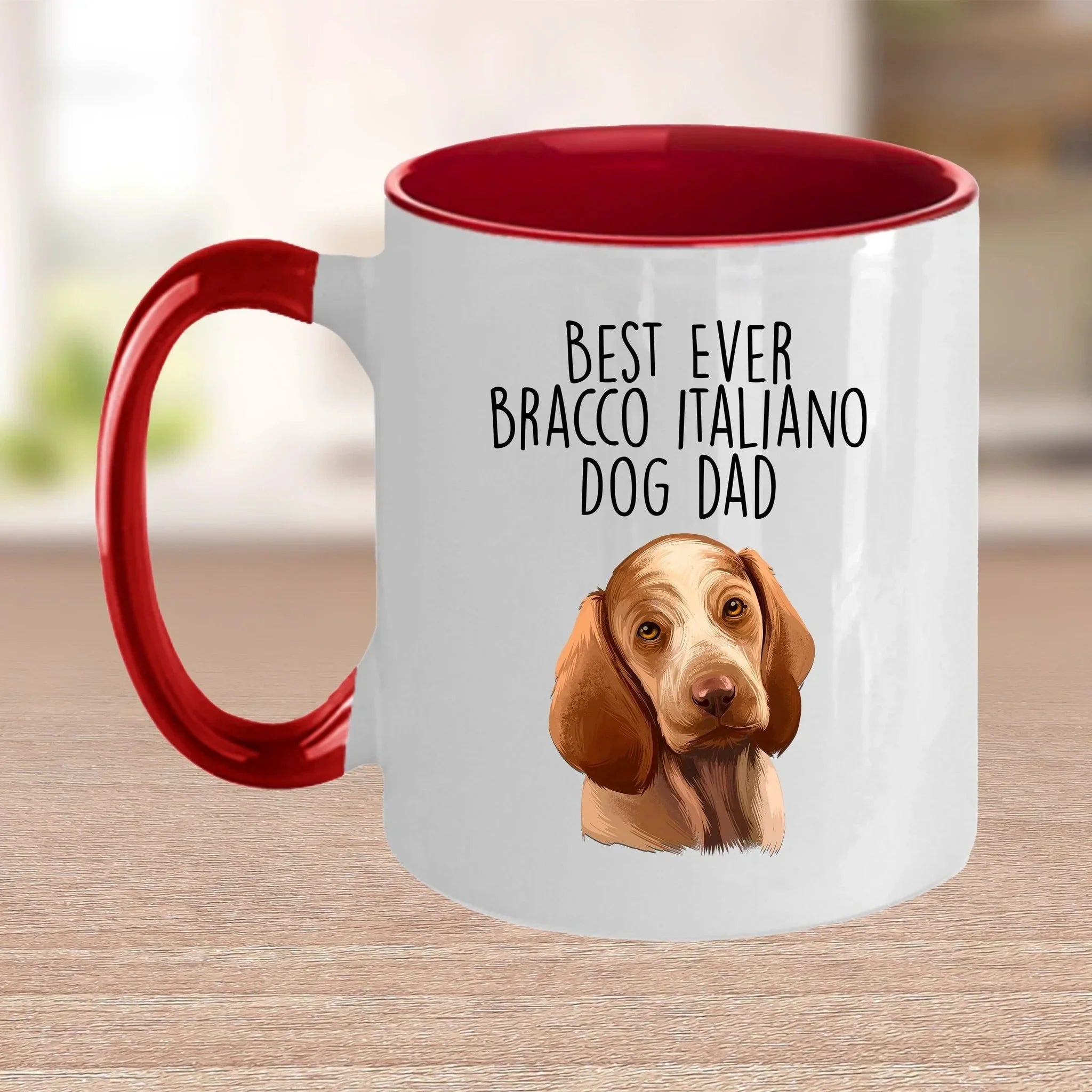 Best Ever Bracco Italiano Dog Dad Custom Ceramic Coffee Mug