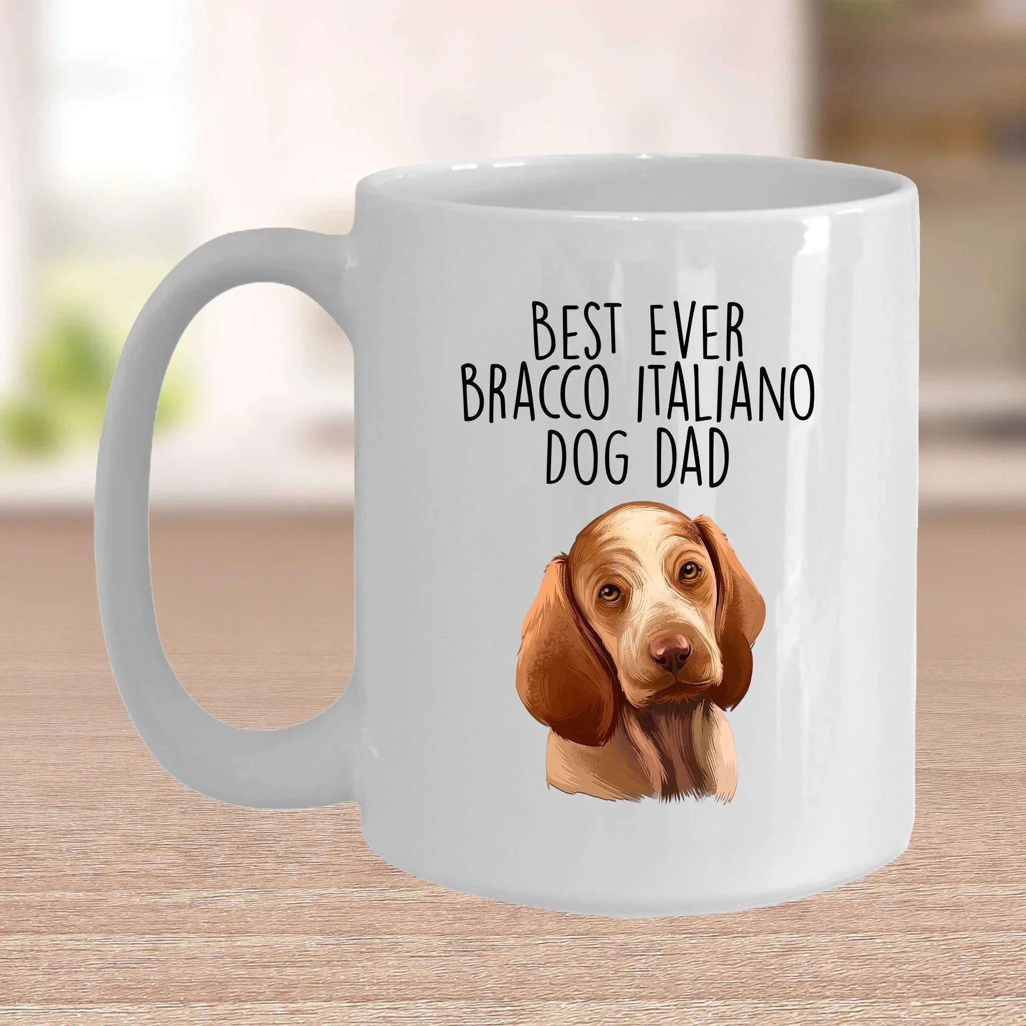 Best Ever Bracco Italiano Dog Dad Custom Ceramic Coffee Mug