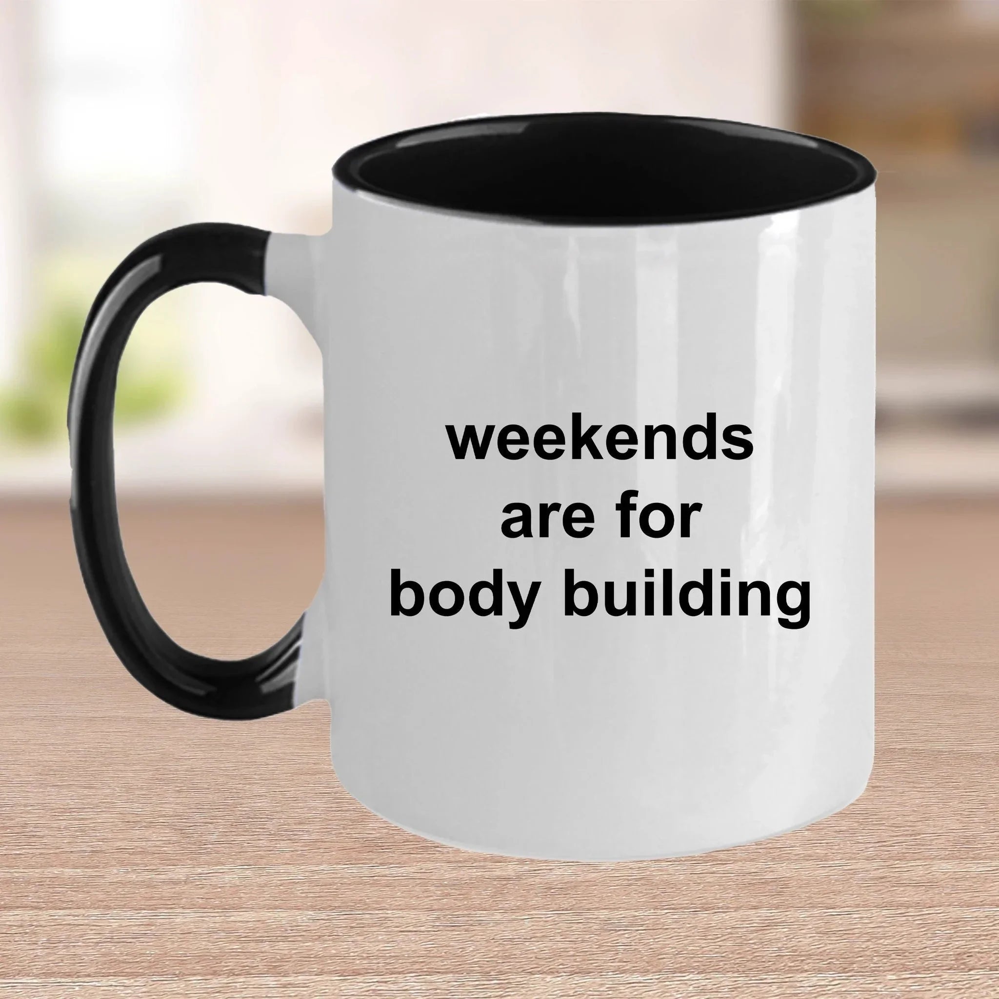 Body Building Custom Ceramic Coffee Mug White Two-tone Birthday Father's Day Gift for Body Builders