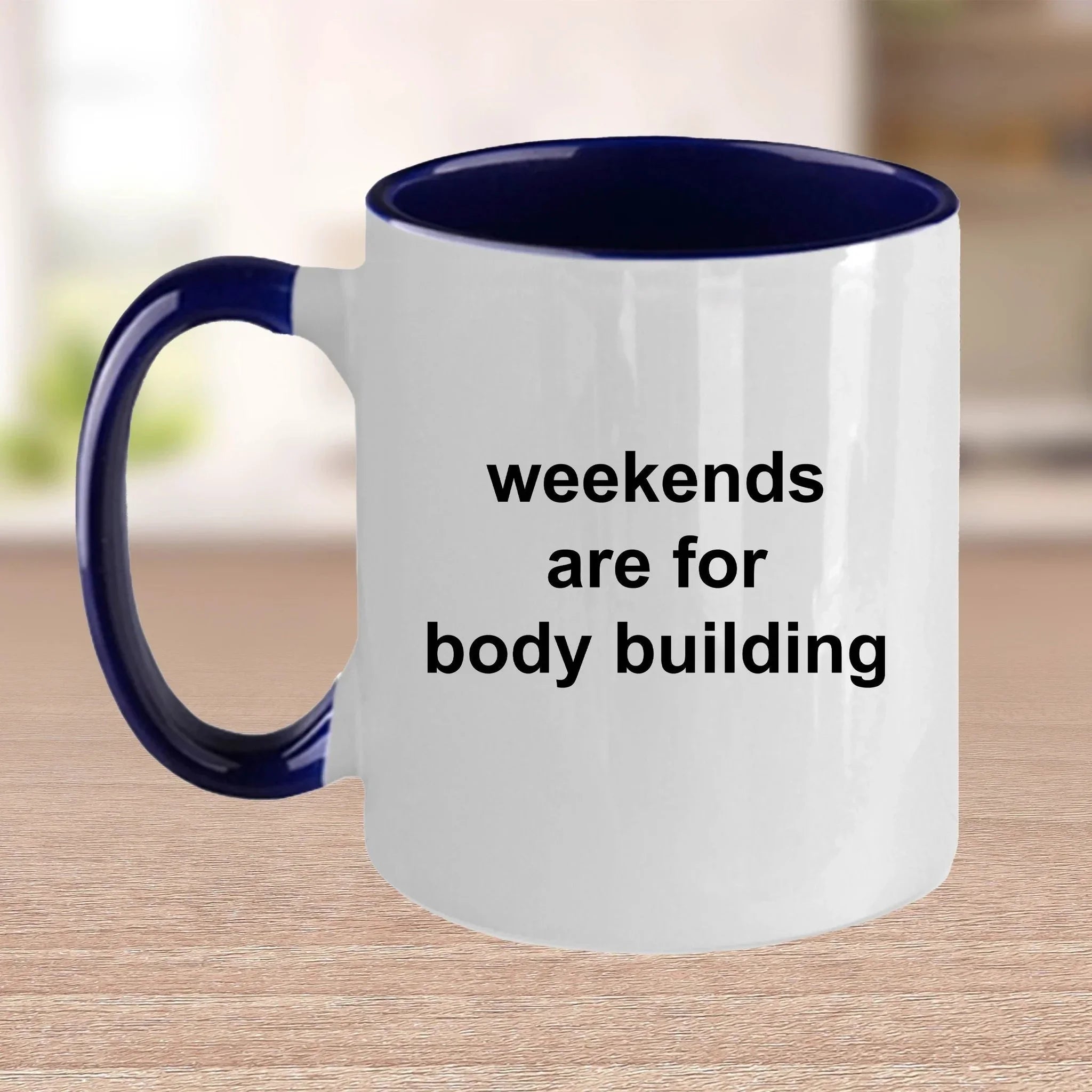 Body Building Custom Ceramic Coffee Mug White Two-tone Birthday Father's Day Gift for Body Builders
