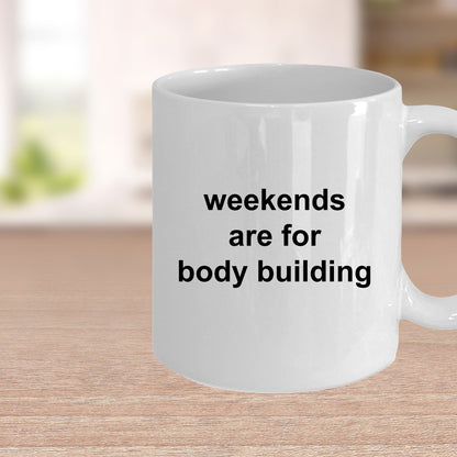 Body Building Custom Ceramic Coffee Mug White Two-tone Birthday Father's Day Gift for Body Builders - Mallard Moon Gift Shop