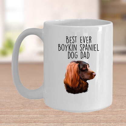 Boykin Spaniel Best Dog Dad Custom Ceramic Coffee Mug Birthday Father's Day - Mallard Moon Gift Shop