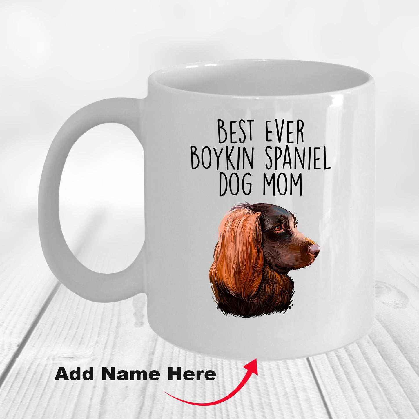 Boykin Spaniel Best Dog Mom Custom Ceramic Coffee Mug Birthday Father's Day - Mallard Moon Gift Shop