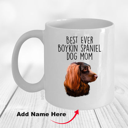 Boykin Spaniel Best Dog Mom Custom Ceramic Coffee Mug Birthday Father's Day - Mallard Moon Gift Shop