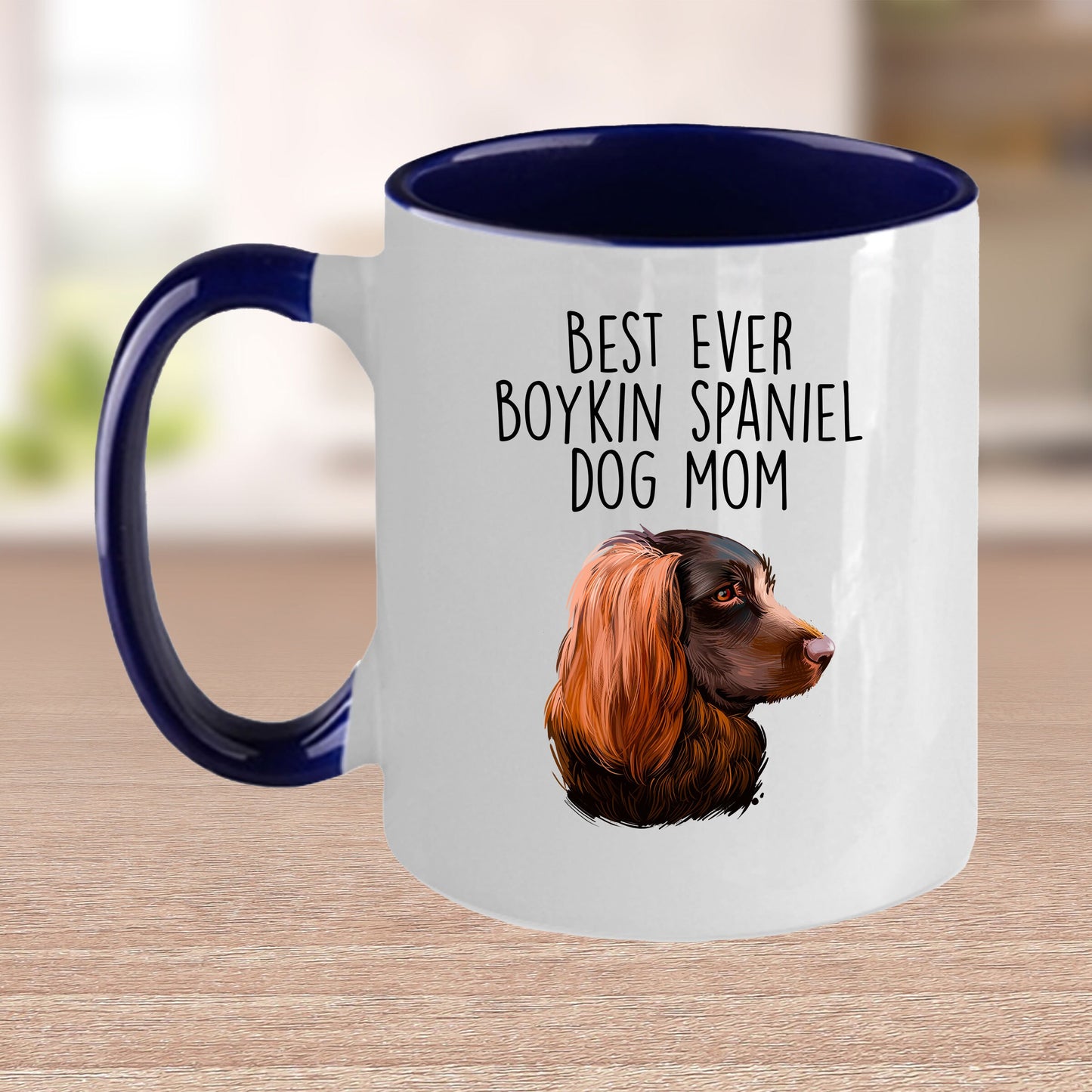Boykin Spaniel Best Dog Mom Custom Ceramic Coffee Mug Birthday Father's Day - Mallard Moon Gift Shop
