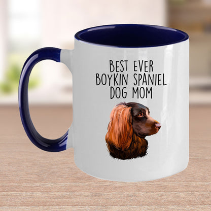 Boykin Spaniel Best Dog Mom Custom Ceramic Coffee Mug Birthday Father's Day - Mallard Moon Gift Shop