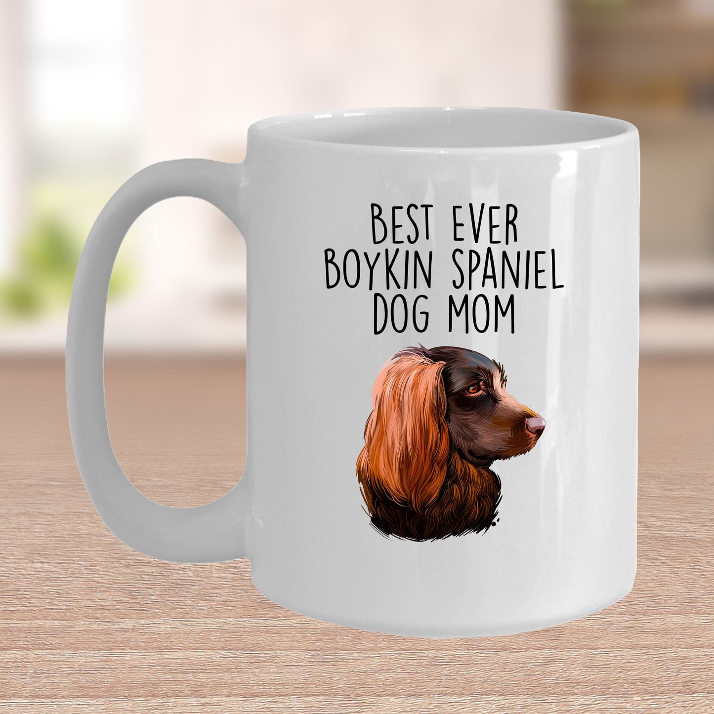 Boykin Spaniel Best Dog Mom Custom Ceramic Coffee Mug Birthday Father's Day - Mallard Moon Gift Shop