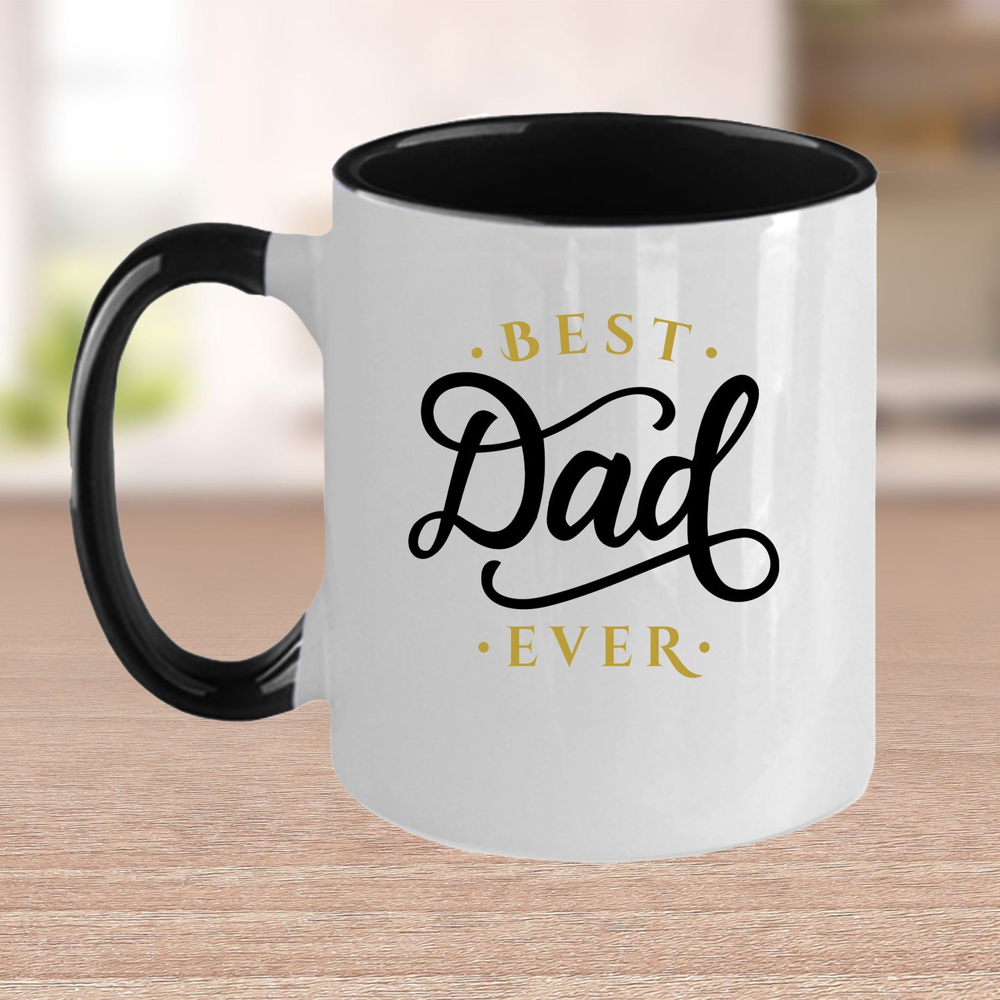 Best Dad Ever Custom Ceramic Coffee Mug Father's Day Birthday - Mallard Moon Gift Shop