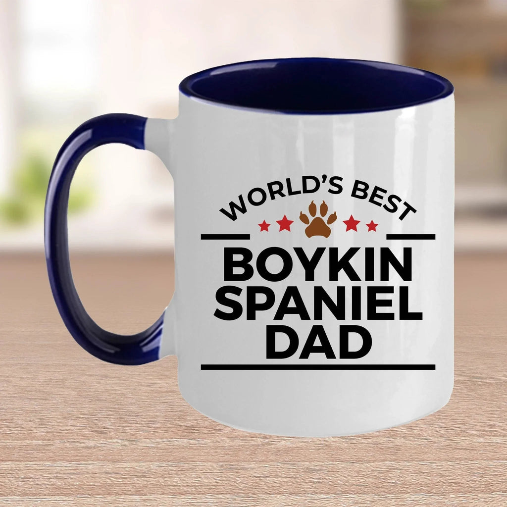 Boykin Spaniel World's Best Dog Dad Custom Ceramic Coffee Mug Father's Day Birthday