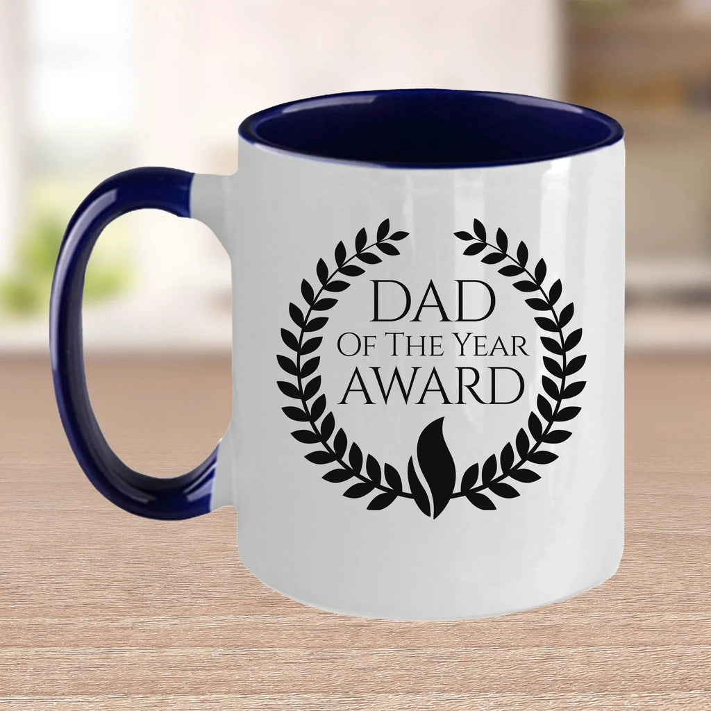 Dad of the Year Award Custom Ceramic Coffee mug Birthday Father's Day