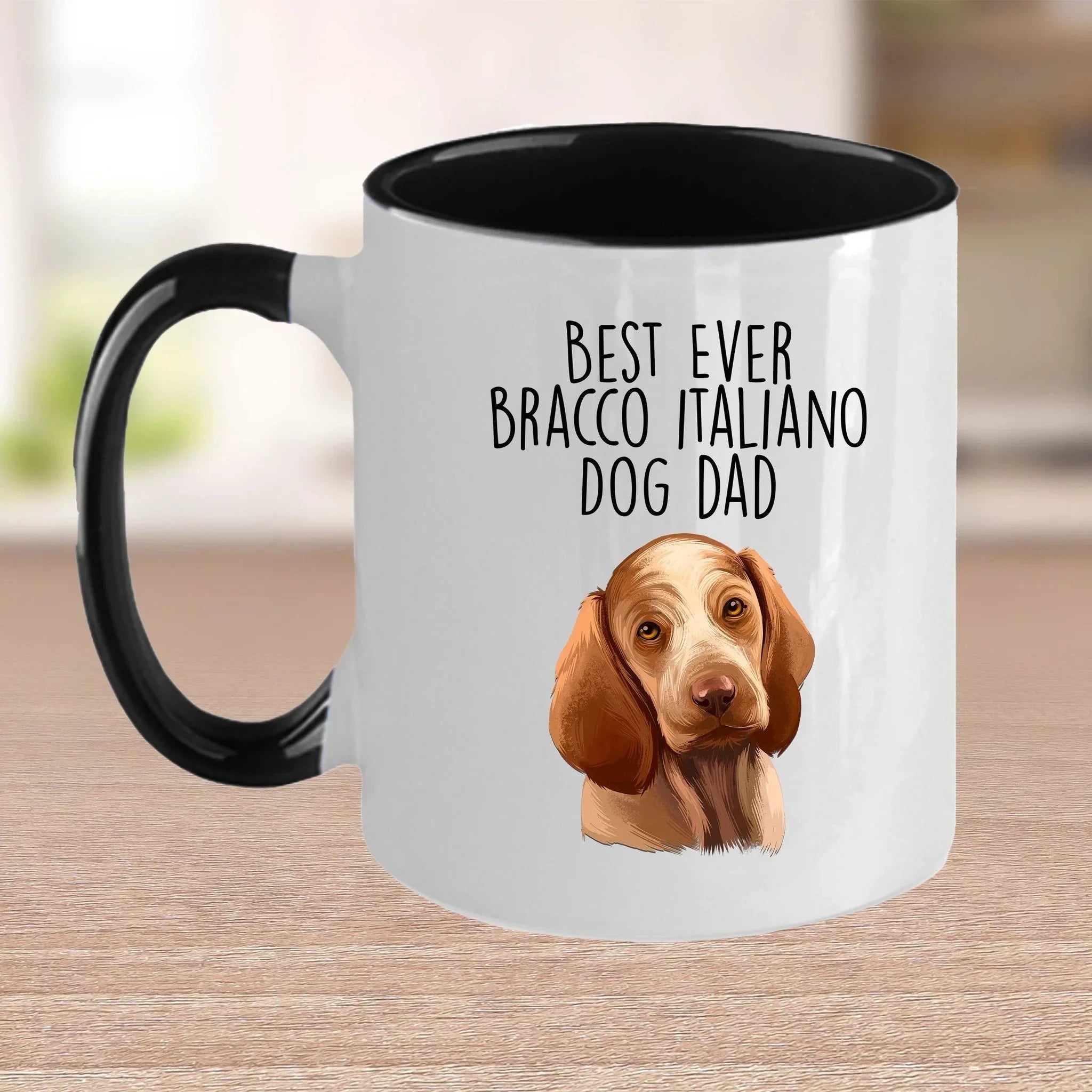 Best Ever Bracco Italiano Dog Dad Custom Ceramic Coffee Mug